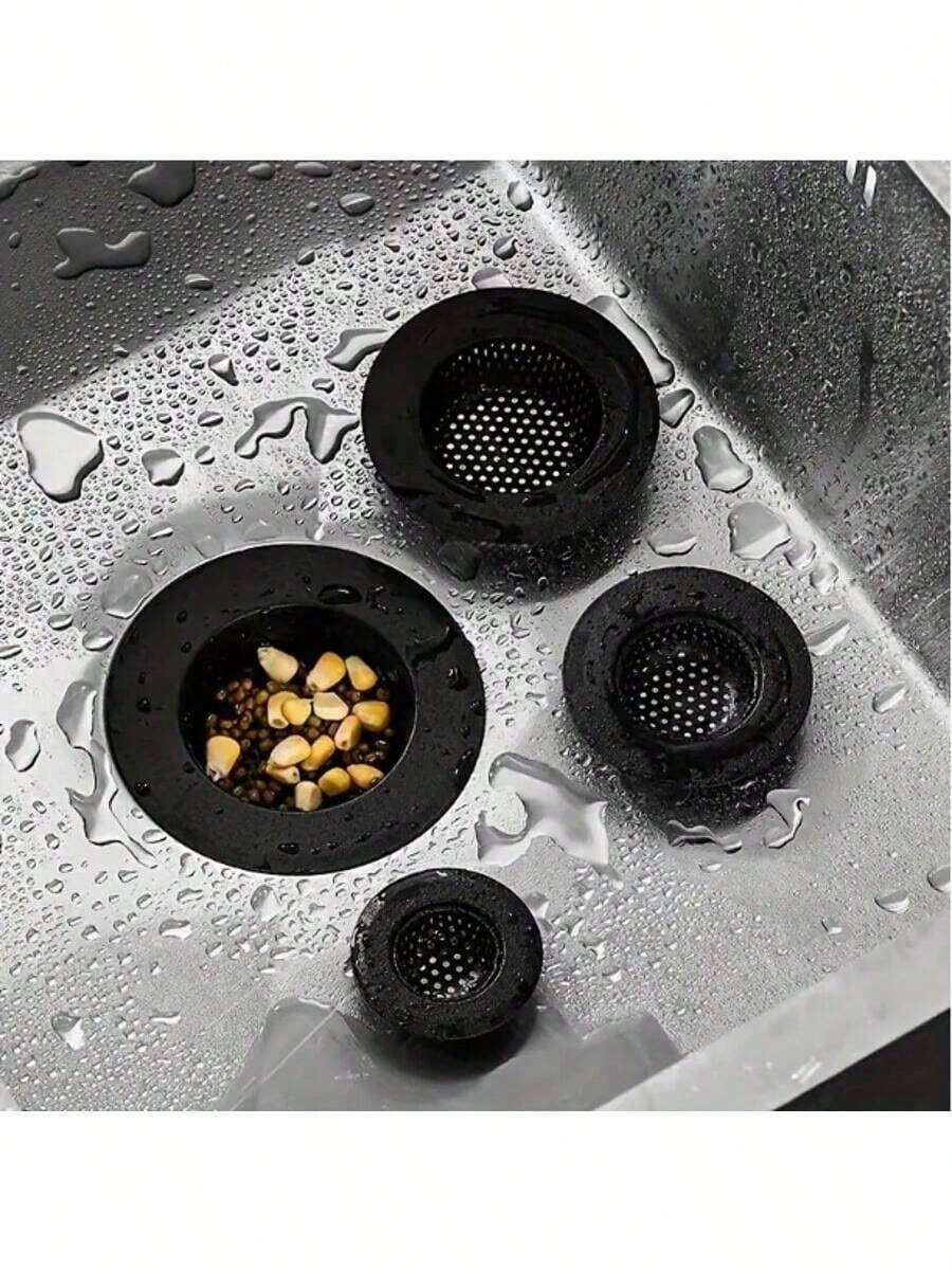 1 件不锈钢厨房水槽过滤器，不锈钢水槽排水过滤器，洗碗盆排水网，黑色 - 黑色 - 查看 1