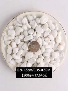 1pcs100/300/500/800g White Pebbles Potted Plants Succulent Green Plants Filled With Stones Courtyard Balcony Paving White Stones Christmas Tree Underground Snowflakes Stones
