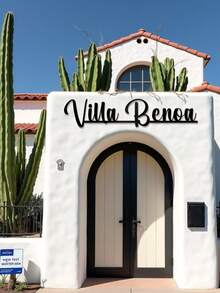 Personalized Customized Metal House Name Plate, Metal Address Plaque, Suitable For Villa Home Entrance, Anniversary Gift, No Battery Required, Classic Black Decorative Plate, Can Customize Family Name Logo, Wall-Mounted Indoor/Outdoor Decor, Metal Wall Art,Graphic Print - Multicolor - View 5