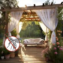 4pcs Halloween Christmas Adjustable Transparent Outdoor Curtains With Pole Pockets, Breathable Mesh For Everyday Use And Holiday Decorations - Suitable For Terraces, Cottages, Backyards, Porch, Gazebo, Indoor Mosquito Nets, Wedding Venue Decoration