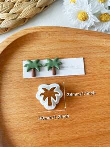 6pcs Beach Polymer Clay Cutter Summer Turtle Palm Tree Clay Earring Cutter For Polymer Clay Jewelry Making, Polymer Clay Stud Earring Stamp Making Tool, Clay Jewelry Making Kit, Clay Earring Molds, DIY Earring Gift