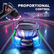 1:64 Maßstab RC Drift Auto Spielzeug mit Beleuchtung, Hochgeschwindigkeits-Funkfernsteuerungsauto, Geschenk für Freund, Weihnachten, 4WD Drift Rennwagen