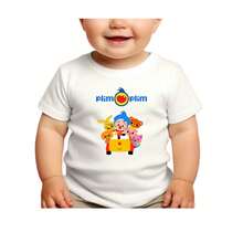 Playera De Plim Plim Bebé Niños Niñas Moda Caricatura Personajes Payasito Premium - Blanco - Ver 1