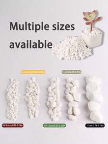 1pcs100/300/500/800g White Pebbles Potted Plants Succulent Green Plants Filled With Stones Courtyard Balcony Paving White Stones Christmas Tree Underground Snowflakes Stones