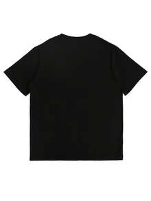 Men's And Women's Black T-Shirt Pattern T-Shirt Using Direct Injection Printing Technology, Effectively Reproduces The Image Of George Harrison With Long Hair And Beard Holding A Guitar. This T-Shirt Is Made Of 100% Pure Cotton, Featuring A Round Neck Casual Design With A Comfortable Oversized Fit. It's Machine Washable And Suitable For All Seasons. It's An Ideal Top For Outdoor Sports And Also Makes A Great Band T-Shirt For Those Who Love Classic Rock Style - 黑色 - 查看 2