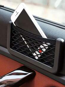 Universal And Practical Auto Organizer Seat Back Bag Back Rear Mesh Trunk Seat Elastic String Net Magic Sticker Car Universal Storage Bag Pocket Gifts For Women