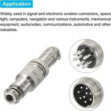 MECCANIXITY 2pcs Aviation Connector GX16 9 Pins 16mm Male Female Wire Panel Aviation Connector Plug Socket For Aviation, High-Speed Rail, Ships - 9 chân - Xem 4