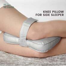1pc Ergonomic Knee Pillow| Adjustable Strap & Washable Cover - Side Sleeper Support For Pregnancy/Office ,Lightweight Design