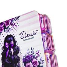 Bíblia Sagrada Evangélica Com Índice Abas Adesivas - Menina Lilás