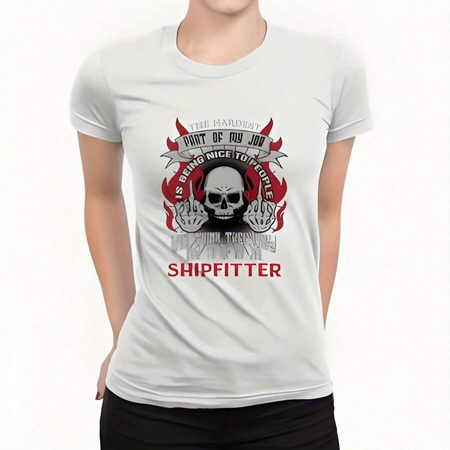 Shipfitter-Hardest-My-Job-Ladies--20211031024607-Ge1nzewa 220G Heavyweight 100% Cotton T-Shirt. – Blend Of Streetwear, Minimali, And Casual Comfort – I For Layering In All Seasons, WFH Days, Or Stylish Weekends – Pm Choice Gift For Artists, Creats, And Fashion Fans    Tops For Wo Vintage Clothes Wo Clothes Wo Vintage Wo Tops Mujer Cute Tops Wo Cotton Wo Clog Halloween Camisas Summer Clothes Wo Casual Punk Western Tops Wo Fourth Of July Outfit Kpop Cowboy Outfits For Wo Ry Ropa 100% Cotton Y2k Ing Cute Gothic Wo Clothes Black And White Top Vintage Tops Cloth For Wo White Goth Inawly Retro Clothes For Wo Korean Fashion Wo Camisas Para Mujer - White - View 1