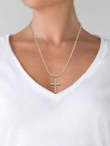 Jessica Simpson Gold Tone Crystal CZ Cross Necklace Stitch Stich Stitch Stuff Silver Jewelry Set Silver Jewelry Jewelry Sets For Women   Items Bracelets Bracelets Jewelry Pink Jewelry Set Boys Boys Necklace Kids Jewelry Pearl Jewelry Set Kids Jewelry Kids Jewelry Set Necklaces For Women Jewelry Sets For Women Necklace And Earring Set Necklace And Earring Set Necklace And Earring Set Pink Necklace 4th Of July 4th Of July Girls Cherry Necklace Set Kids Jewelry Conjunto De Niña - 1 - View 3