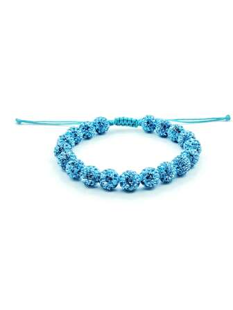 1 Fashion Soft Clay Rhinestone Beaded Decoration Braided Bracelet String Suitable For Women Daily Wear
