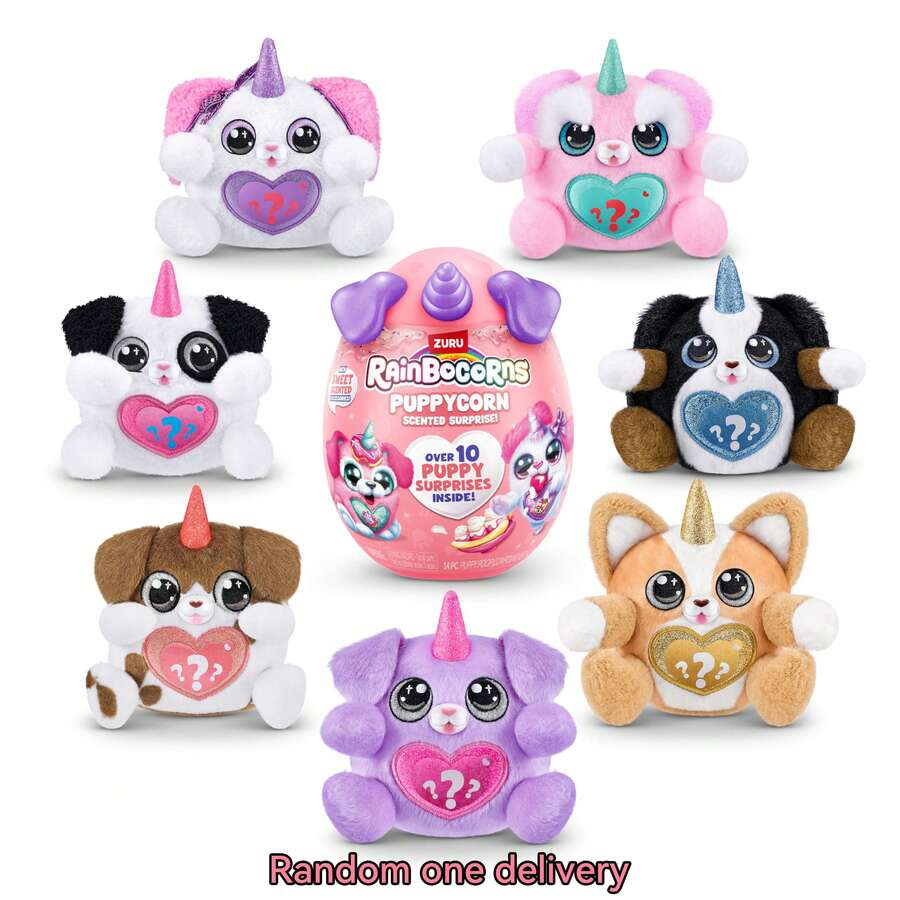ZURU Rainbocorns Puppycorn Scented Surprise, Over 10 Puppy Surprises Inside, Creative Magic Egg Plush Toy Ornaments, Can Be Used As Holiday Gifts - 1PCS(Random Style) - View 1