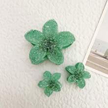 1pc Ombre Rhinestone Purple Lily Flower Gradient Hair Claw Accessory Fashion Hair Accessories Flower Claw Clips Casual Hair Claw Fall Winter Hair Clip For Vacation Outfits Woman