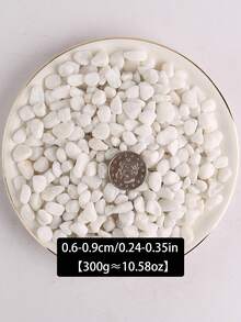 1pcs100/300/500/800g White Pebbles Potted Plants Succulent Green Plants Filled With Stones Courtyard Balcony Paving White Stones Christmas Tree Underground Snowflakes Stones