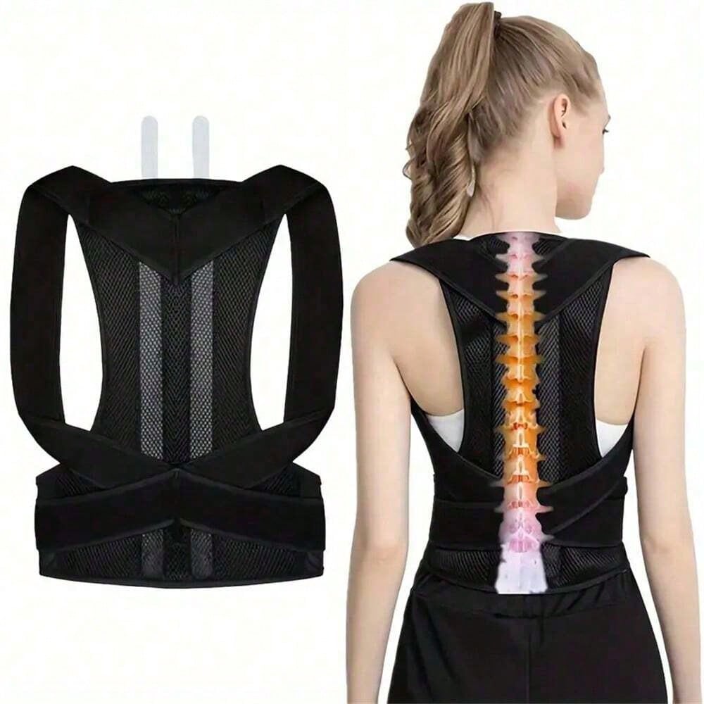 Corrector de postura para primavera y verano ComfortFit para hombres y mujeres - Soporte ortopédico ajustable y transpirable para la Top de la espald