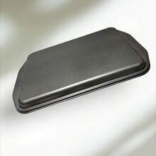 Cahrola para hornear galletas panes etc charola metálica multiusos, resistente calor, fácil limpiar, hornear todo tipo de pan/galletas - Gris oscuro 1 pieza - Ver 6