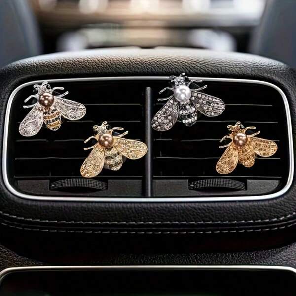 1pc Cute Bee Car Air Outlet Decoration, Car Fragrance Decoration, Suitable For Men And Women's Cars