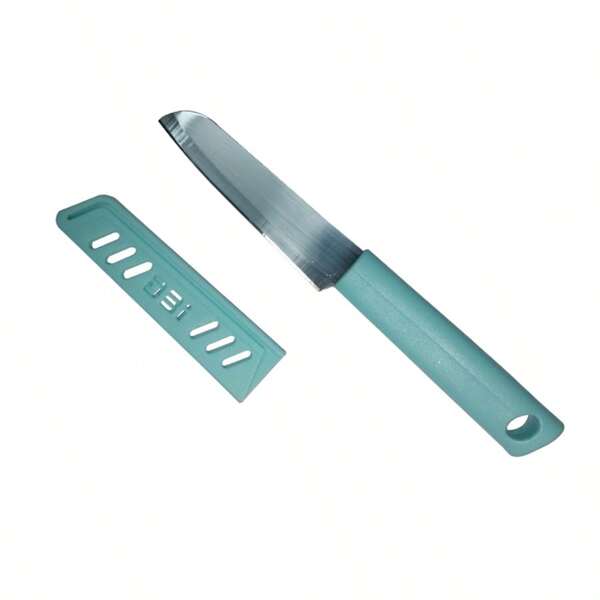 chef's Huf-Ful 1pc Fruit Knife With Knife Cover, 420J2 Stainless Steel Sharp Blade, Comfortable To The Touch PP Handle, Can Be Used For Cutting Fruits And Vegetables.