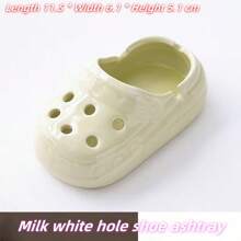 Unique Ceramic Wooden Clogs Ashtray - Beige & White Simulated Tool Design, Ideal For Home, Office And Hotel Decor | Perfect Gift For Valentine's Day, New Year And Spring Festival