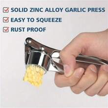 1 Piece Metal Garlic Press Manually Crusher Handheld Ginger Kitchen Tools