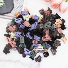 20 Stück zufällige niedliche matte Mini Haarklammern, geeignet als modisches Haarzubehör für den täglichen Gebrauch, Schönheits-Haarklammern im Boho-Stil