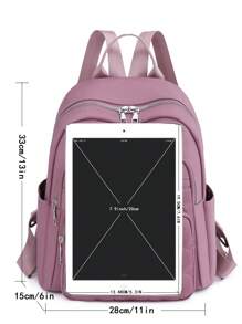 Multifunctional Women's Backpack, Lightweight Versatile Outdoor Backpack Suitable For Students, With Pom-Pom Embroidery Decor, School Backpack, School Supplies, School Bag, Backpack For School, Back To School Backpack, School Bookbag, Big Backpack, Backpack School, Back To School Bags, Large Capacity, Waterproof, Business Casual, Suitable For Teen Girls Women College Students, Teacher, White-Collar Workers, Perfect For Back To School, First Day Of School, College, Work, Business, Commute, Office