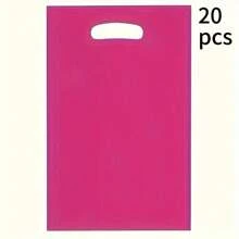20 Sacolas de Presente de Cor Sólida, Sacolas Plásticas Portáteis Reutilizáveis, Sacolas de Pérolas, Sacolas de Joias, Sacolas de Roupas, Sacolas para Embalagens de Cosméticos, Sacolas de Compras, Sacolas de Varejo, Pequenas Empresas, Sacolas de Presente para Festas, Sacolas de Artesanato, Casamentos, Aniversários, Eventos para Presentes