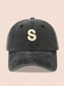 1 pieza Gorra de béisbol con 26 letras para niños, sombrero de sol lavado para niños/niñas pequeños para uso diario, protección UV