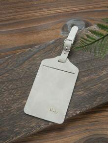 1pc Customized Embossed Name Luggage Tag, Suitable For Suitcase, Customized Gold Letter Combination Textured Suede Luggage Tag With Privacy Name Card, Personalized Travel Bag Backpack Label, Wedding Place Card, Gift Tag, Travel Accessories, Handmade, Fashionable Travel Gift, Bridesmaid Gift, Gift For Friends - Nhiều màu - Xem 16