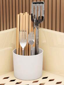 Kitchen Drain Shelf With Cover, Dish Storage Box For Bowls, Plates, Chopsticks, Utensils, Household Organizer Rack - Multicolor - View 10