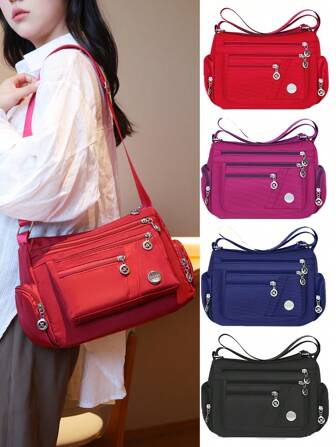 Crossbody Bag For Women, Large Capacity Cloth Bag, New Shoulder Bag, Women's Casual Backpack, Middle-Aged Mother Bag, Women's Bag, Crossbody Bag, New Large Bag, Cloth Bag, Single Shoulder, Large Capacity, Fashionable Mother Bag, Suitable For Commuting, Travel And Tourism