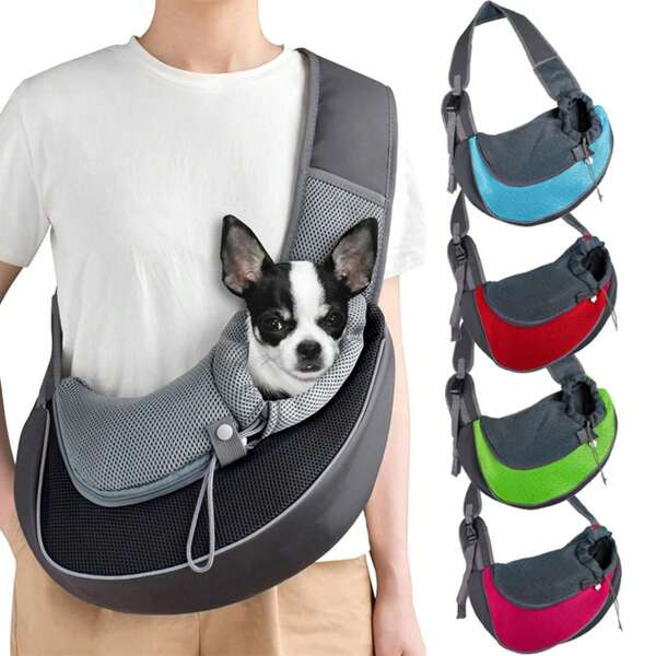 Tragerucksack für Hunde und Katzen, große Reisetasche, Netz-Umhängetasche, Transportbedarf für Haustiere, Schultertasche