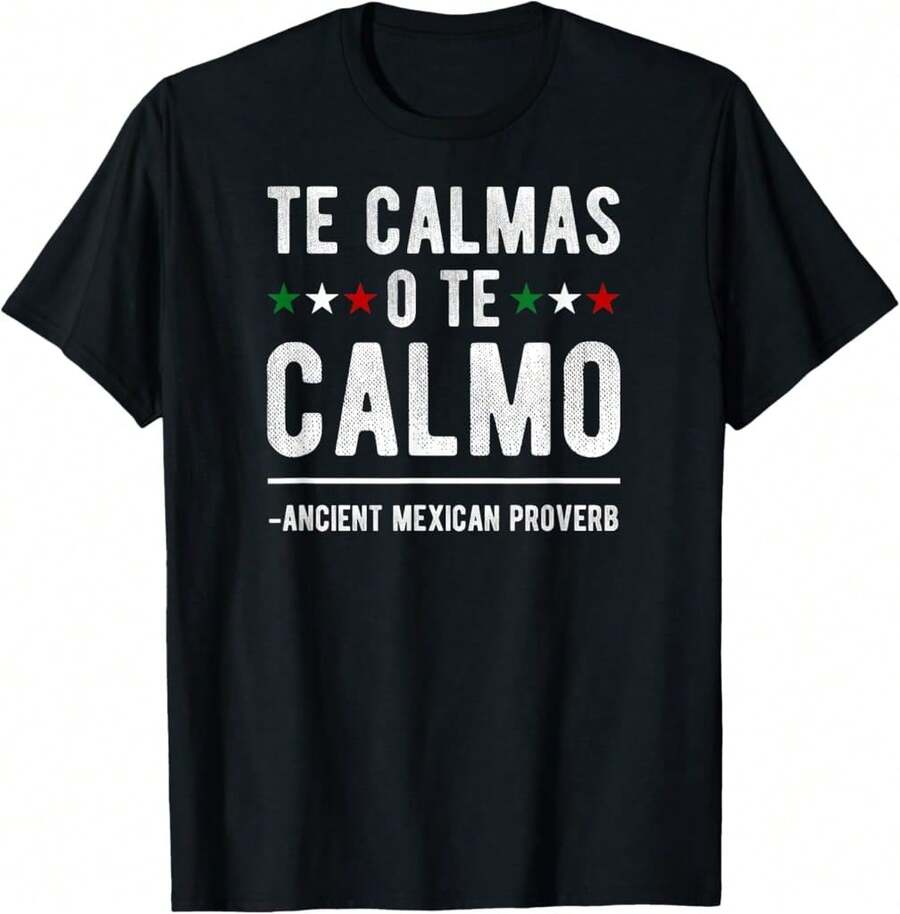Te Calmas O Te Calmo Vintage T-Shirt | Funny Spanish Speaker Gift Vintage T-Shirt - Black - View 1