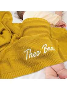 Manta bordada personalizada con nombre, manta de bebé personalizada, manta tejida con nombre personalizado en color, mantas de bebé personalizables para niñas/niños, regalos de cumpleaños para niños pequeños, regalos para baby shower, regalos para bebés niña, el primer regalo para su hijo, aniversario, artículos esenciales para bebés recién nacidos, regalos perfectos, amigos, familia, duradera, transpirable, ligera, lavable, divertida, linda, amor, suave, cómoda, elegante, simple, personalizada, única, regalos ideales para él, regalos ideales para ella, él, ella, novio, novia, papá, mamá, familia, amigos, para aniversarios, para el Día de la Madre, para cumpleaños, para el Día de San Valentín, para graduaciones, para el Día del Padre, para bodas, para inauguración de casa, sofá, cama, coche, sala de té, dormitorio, baño, sala de estar, comedor