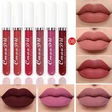 CmaaDu 6pcs Waterproof Liquid Lipstick Set - Nude, Dark Brown & Matte Red Shades | 24-Hour Long-Lasting Lip Gloss | Music Festival Ready | Suitable For All Skin Types - 彩色 - 查看 12