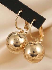 1 par de brincos elegantes em formato de lágrima, estilo francês de luxo, brincos de cobre sem piercing, uso diário e para festas, presente feminino para o Dia dos Namorados, acessório para todas as estações