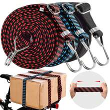 Ganchos elásticos de goma para equipaje de motocicleta, cuerda para bicicletas, lazo para equipaje de coche, correa para portaequipajes, gancho de banda fija, accesorios para coche UROI - Azul - Ver 1