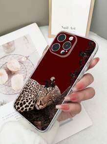 1 pieza Funda de teléfono con patrón transparente de telaraña y corazón rojo de TPU resistente a golpes compatible con iPhone 15/15Pro/15Plus/15ProMax, iPhone 16/16Pro/16Plus/16ProMax, Galaxy S23 Ultra/A14/A24, Redmi Note 12 Pro, Pixel 8/8 Pro