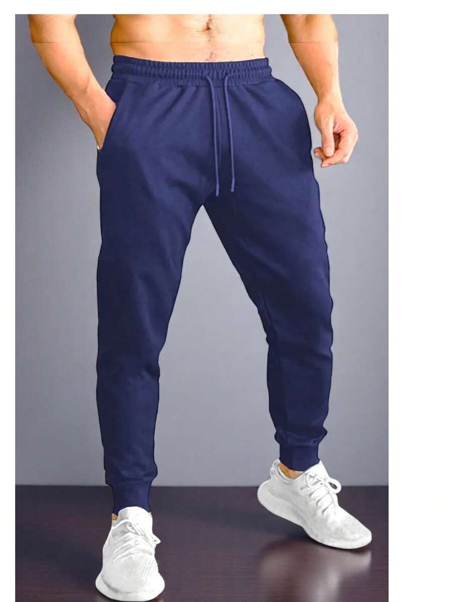 Men Sweatpants - Navy Blue - View 1