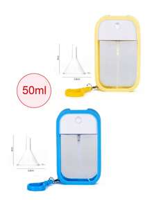1 Set mit 4 praktischen 50ml Karten-Sprühflaschen, mit Silikonabdeckung, Haken, Trichter, kleine Alkohol-Handdesinfektionsspray-Flasche, eigenständige Parfümflasche, Gesichtswasser, Mückenschutz-Desinfektionsflasche, tragbare Parfümsprühflasche, ultrafeiner vernebelter Gesichtswasser-Zerstäuber, Sprühflasche, kleine Alkohol-Desinfektionssprühflasche