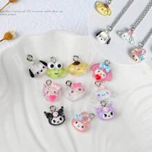 Sanrio Sanrio 35PCS/50PCS Hello Kitty3D Mini Cartoon Żywiczne Charmsy Do Tworzenia Biżuterii - Zestaw Hurtowy Do Biżuterii DIY, Bransoletek, Breloczków, Akcesoriów Do Kolczyków