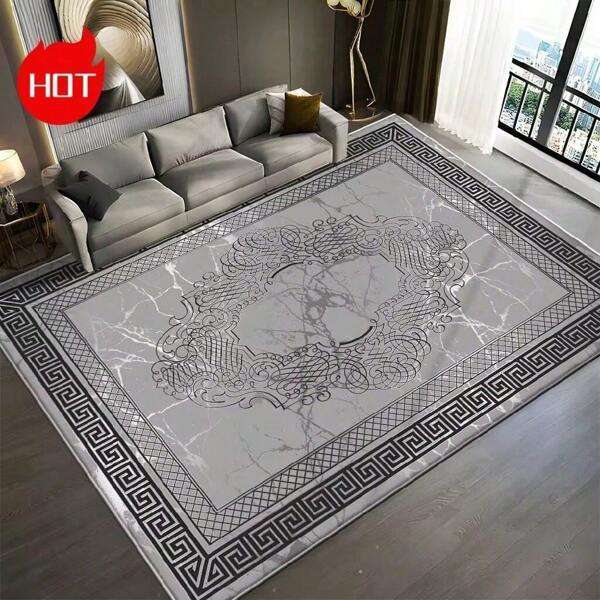 Large Luxury Carpet/Outdoor Rug, Featuring A New Design For Easy Portability, Crafted From High-Tech Crystal Velvet Material With High-Density Knitted Surface That Resists Fading, Withstands Abrasion, And Is Easy To Clean. The Bottom Incorporates Dotted Large Particles To Enhance Friction And Prevent Slipping.