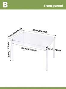 1 pieza Organizador multifuncional de acrílico, estantería de acrílico para exhibir postres, pasteles, libros, perfumes, artículos pequeños, almacenamiento de cocina