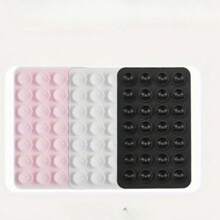 Suporte de silicone para celular com ventosa, 28 ventosas independentes sem adesivo, suporte reutilizável de dupla face, adequado para maquiagem, exercícios, chuveiro, carro e cozinha, compatível com iPhone, Android, presente de aniversário, família, suporte para celular para amigos, acessórios para celular