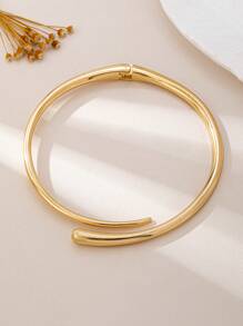 1 Set Alloy Ring, Teardrop Bracelet And Rivet Choker Necklace For Women, Fashionable Accessories For Daily Wear And Festival Gifts