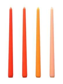 4 pièces/. 40 couleurs, bougies sur tiges de 30 cm de forme de branche pour mariage et banquet, style européen, longues, colorées, sans odeur et sans fumée, lot de quatre