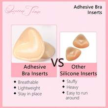 SNOWY Sticky Inserts - Instant Boost Sticky Inserts By SNOWY Reusable Invisible Chest Pad, Soft Comfortable Silicone Chest Pad, Women's Lingerie Accessories For Daily Wear - Brown - View 10