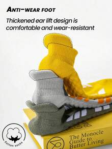 1/3/5 Pares de Meias Curtas Masculinas, Meias de Algodão, Meias Invisíveis, Meias Cinza, Meias de Outono/Inverno/Primavera/Outono/Verão, Respiráveis, Absorventes de Umidade, Esporte, Negócios, Lazer e Meias Sazonais - Multicolorido - Visão 6