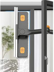 3-In-1 Extendable Window Cleaner With Adjustable Angle, Multi-Surface Glass & Screen Scrubber For Indoor/Outdoor Use, Wet/Dry Streak-Free Cleaning Tool - Professional Long Reach Pole For Home Housekeeping